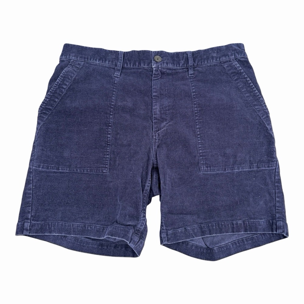 Taylor Stitch Shorts Men's 35 Navy Corduroy Trail Short 8"‎ Inseam Chino Hiking